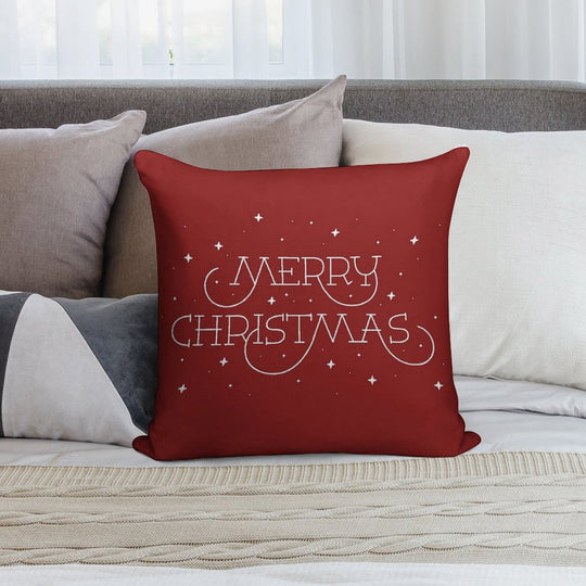 Merry Christmas Soft Washable Throw Pillow