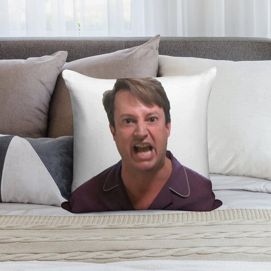 Mark Corrigan Christmas Soft Short Plush Fabric Throw Pillow