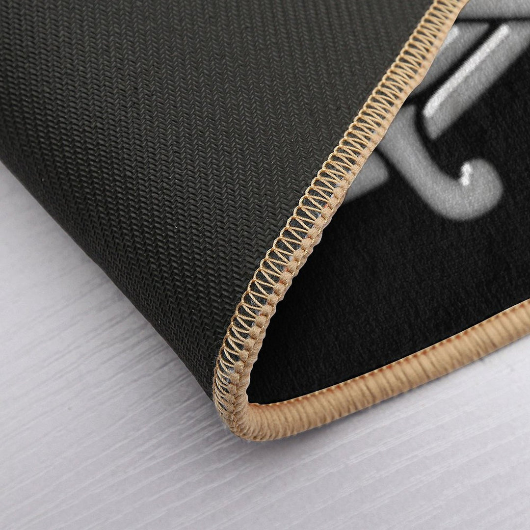 Glassy Pirate Skull & Sword Crossbones  Anti-Trip Bath Mat