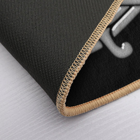 Glassy Pirate Skull & Sword Crossbones  Anti-Trip Bath Mat