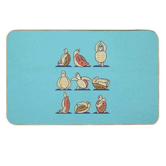 Green Sea Turtle Yoga  Non-Slip Bath Mat