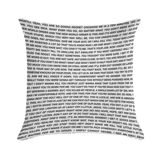 Negan Speech Soft Warmth Comfort Throw Pillow