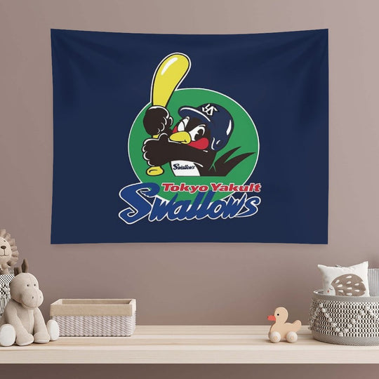 Tokyo Yakult Swallows Logo Tapestry