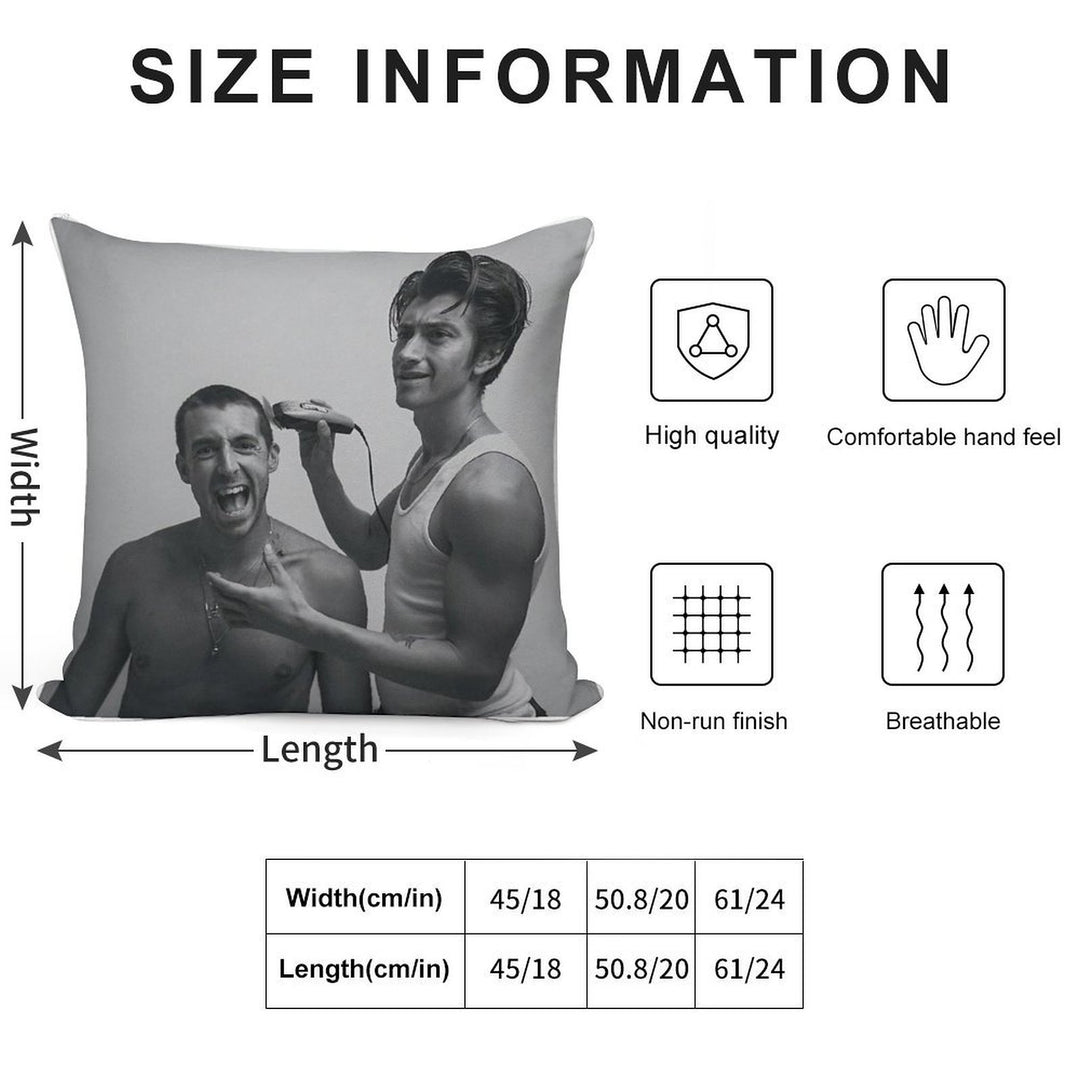 Alex Turner And Miles Kane Soft Luxury Feel Throw Pillow