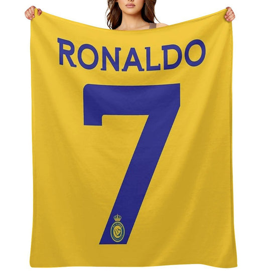 Ronaldo 7 Al-Nassr Football Club - نادي النصر السعودي Comfort Throw Blanket