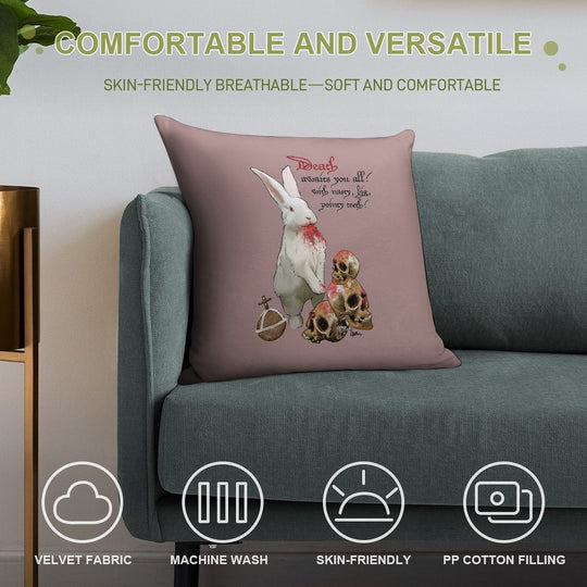 Killer Rabbit Soft Reinforced Edging Throw Pillow