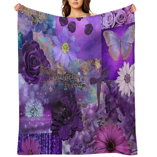 Purple Aesthetic Lightweight Throw Blanket
