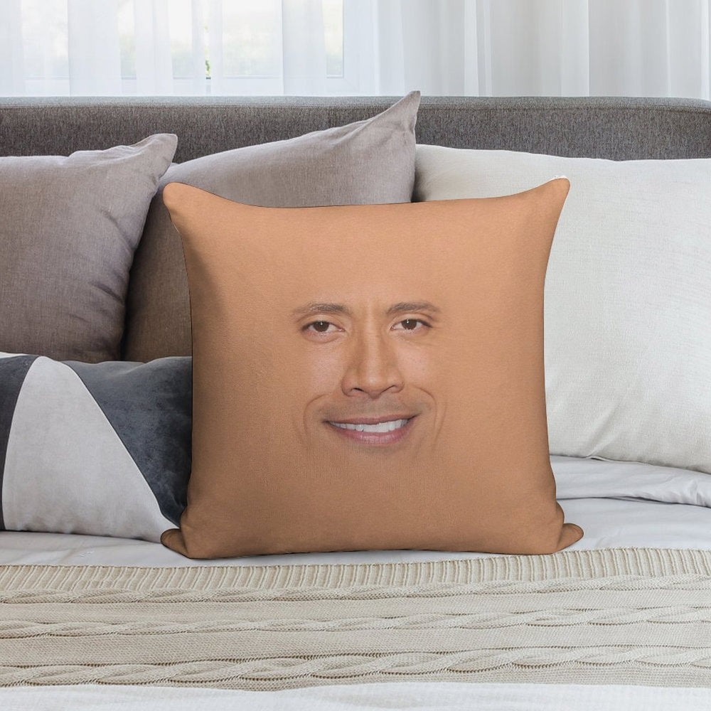 The Rock Face Soft Durable Construction Throw Pillow