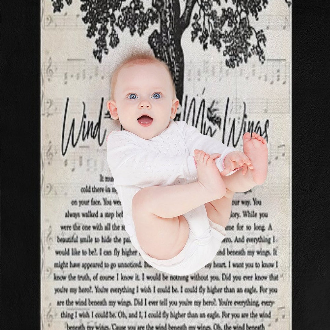 Bette Midler - Wind Beneath My Wings Lyrics Wall Art Gift Durable Throw Blanket