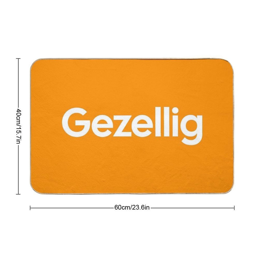 Gezellig on Orange  Multi-Purpose Bath Mat