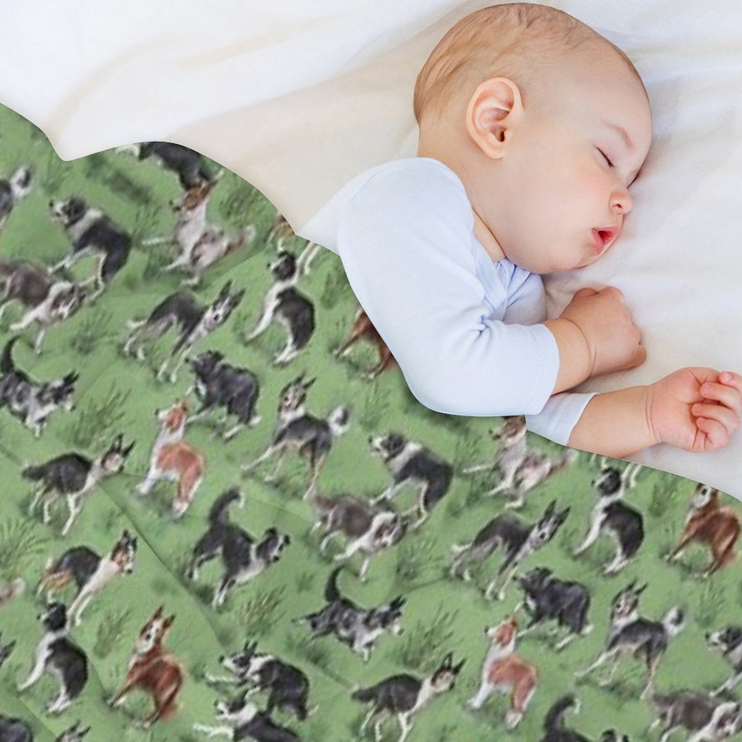 The Border Collie Sustainable Throw Blanket