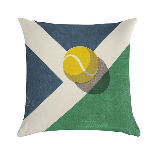 BALLS  Tennis (Hard Court) Soft Shrink-Resistant Throw Pillow