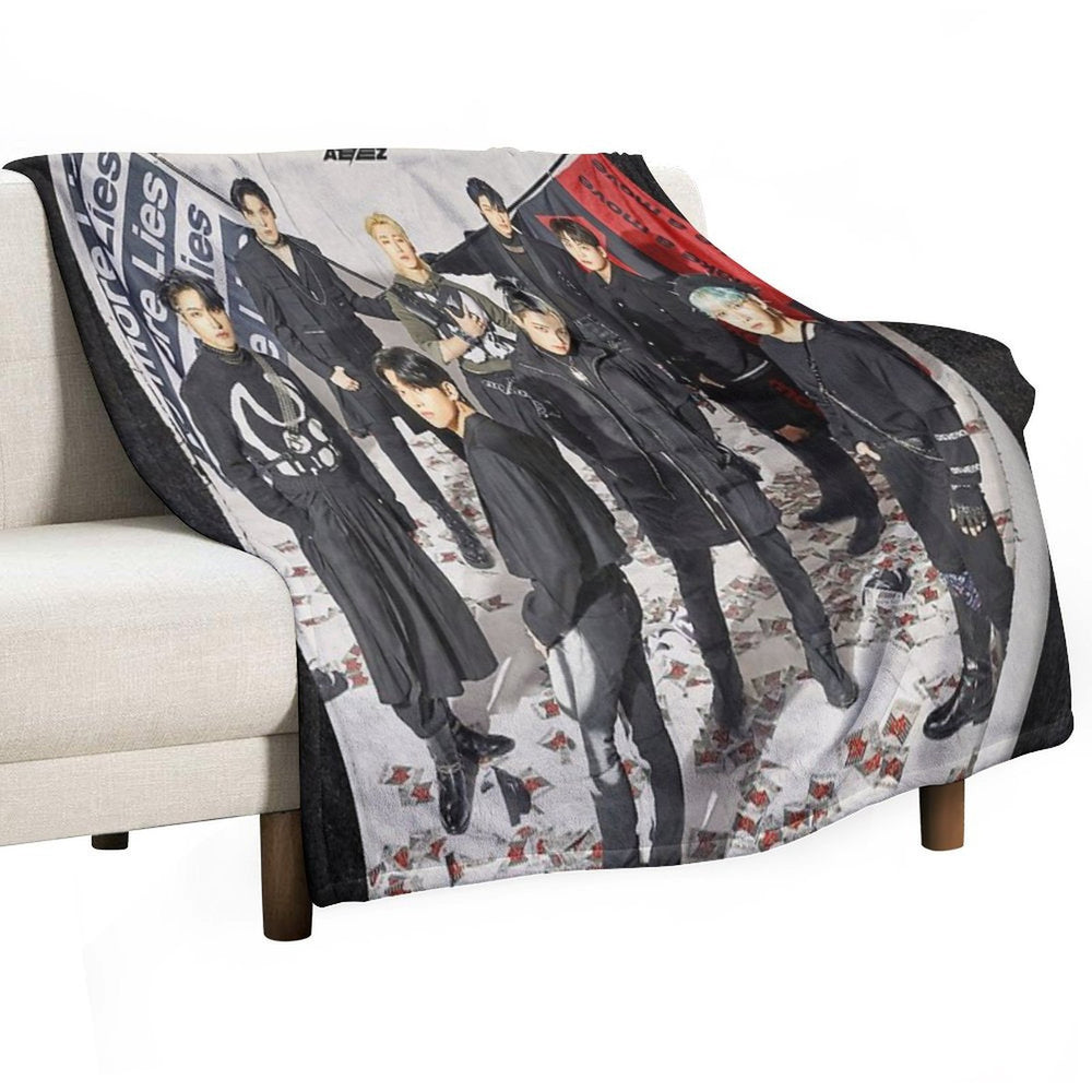 ATEEZ THE WORLD EP.1  MOVEMENT GUERRILLA Versatility Throw Blanket