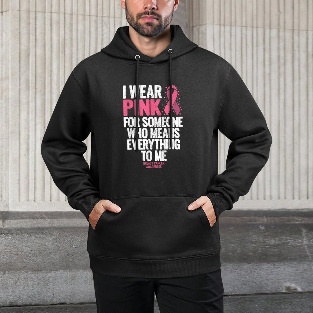 Breast Cancer Awarenesss for Family Breast Cancer Kangaroo Pocket Hoodie