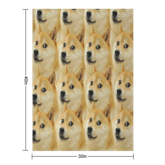 Doge Collage Sustainable Throw Blanket