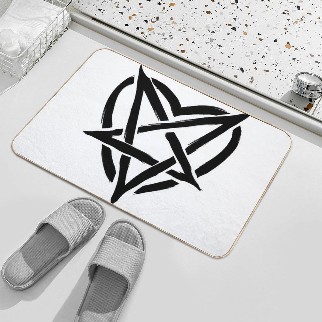 Black Gothic Heart  Pet-Safe Bath Mat