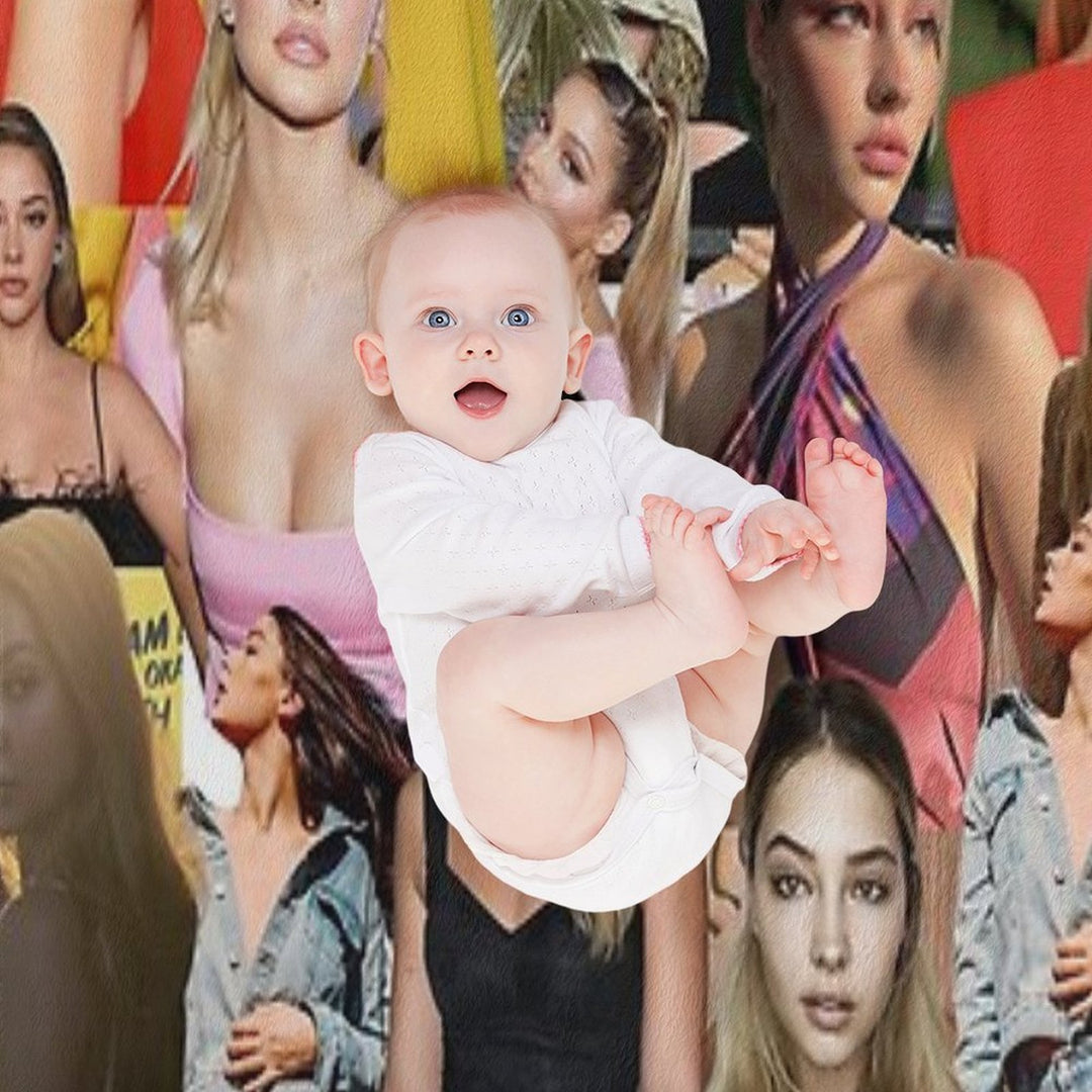 Madelyn Cline Super Fine Beautiful Actress Aesthetic Collage - 1 Anti-pilling Throw Blanket