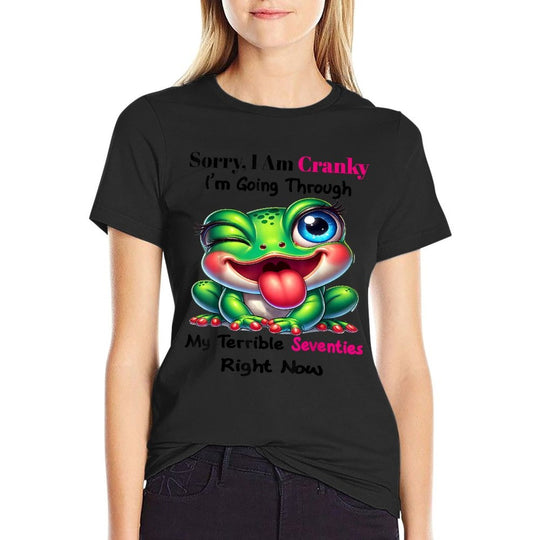 Cute Frog Sorry I Am Cranky  Vintage-inspired T-Shirt