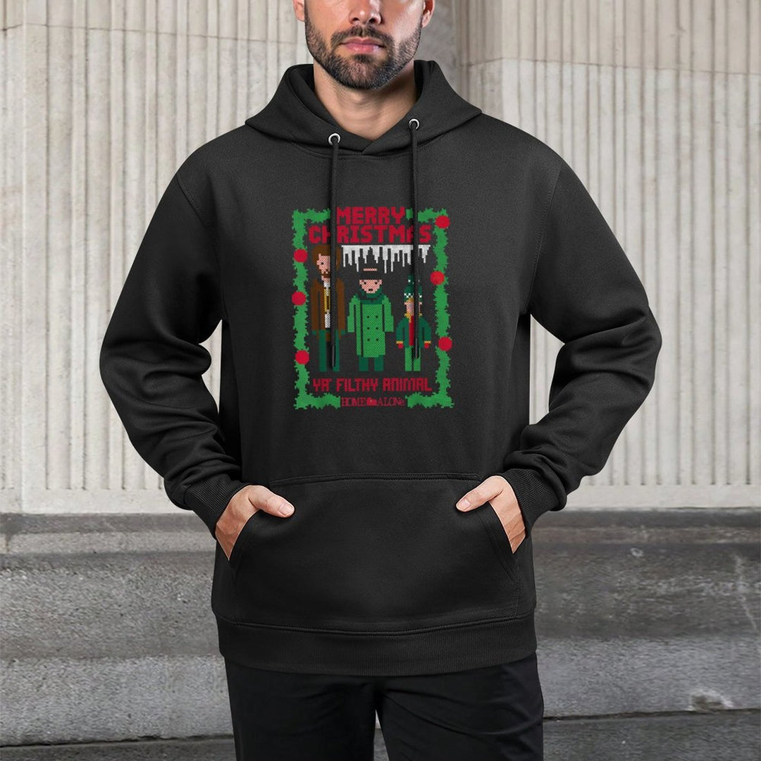 Home Alone Merry Christmas Ya Wet Bandits Ugly Sweater Breathable Fabric Hoodie