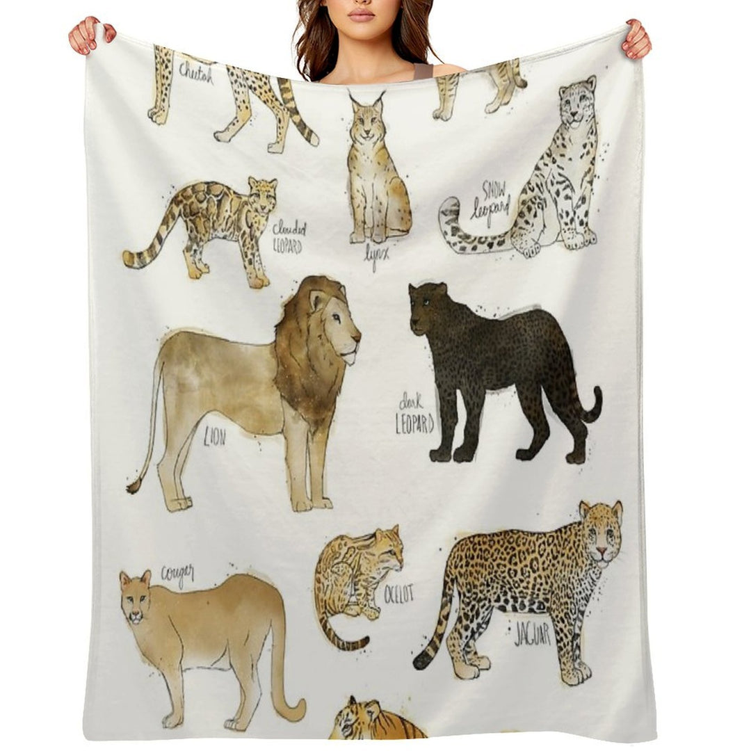 Wild Cats Lightweight Throw Blanket