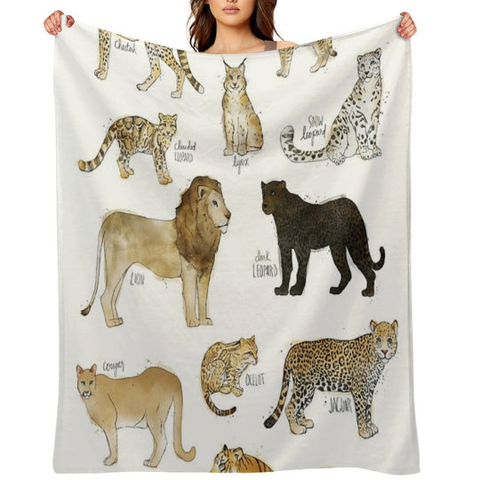 Wild Cats Lightweight Throw Blanket