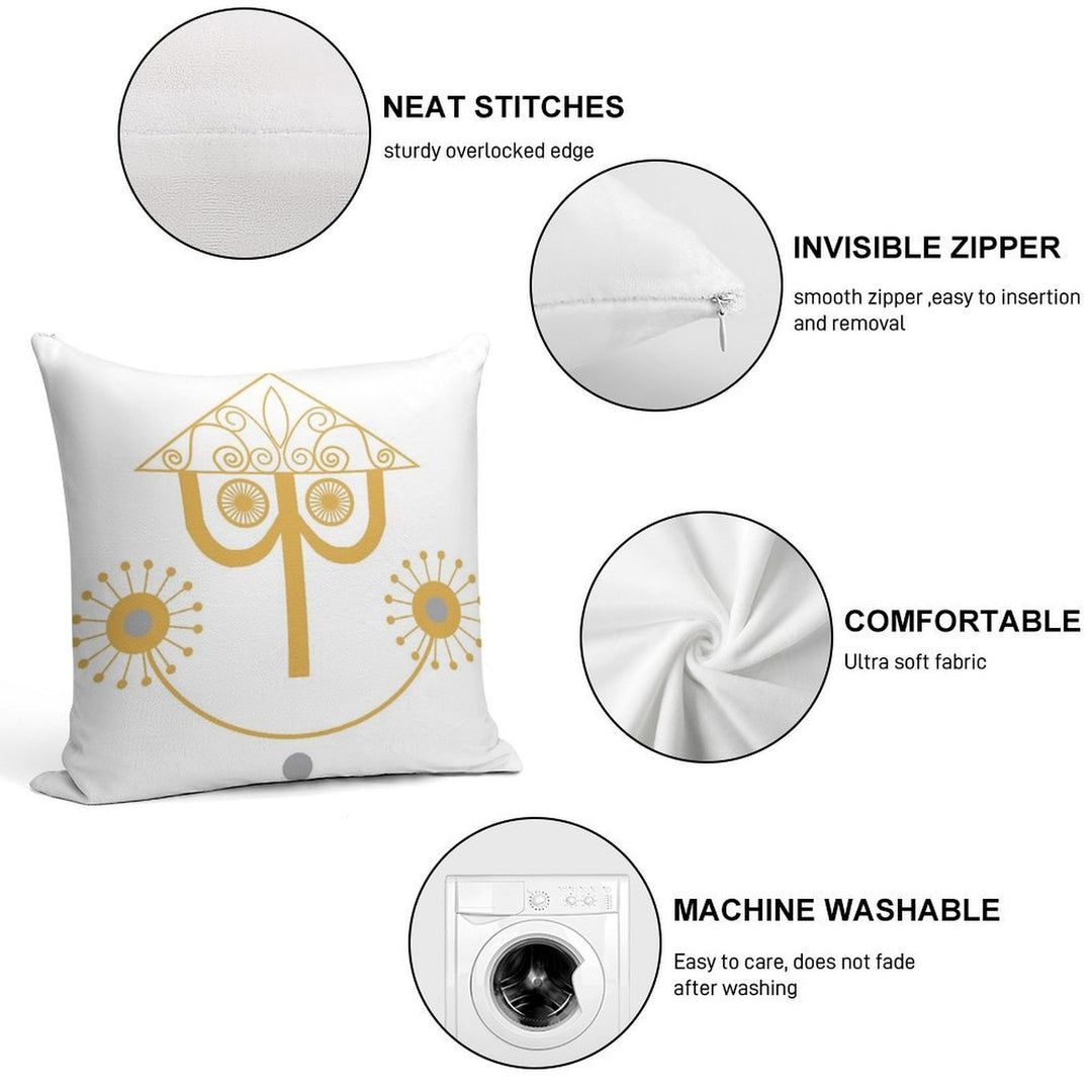 Small World Clock Soft Warmth Comfort Throw Pillow