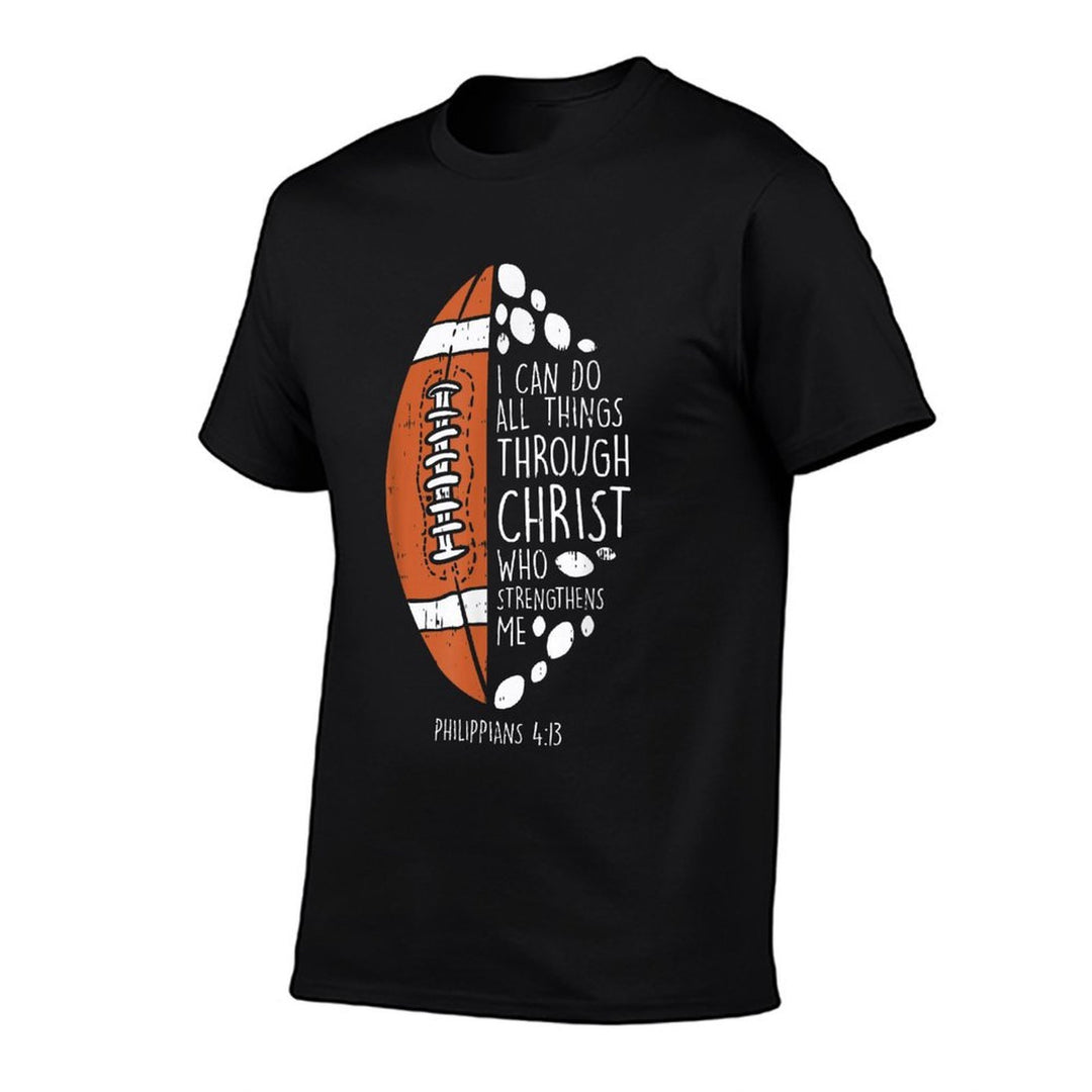 American Football I Can Do Things Bible God Jesus Christian  Breathable T-Shirt
