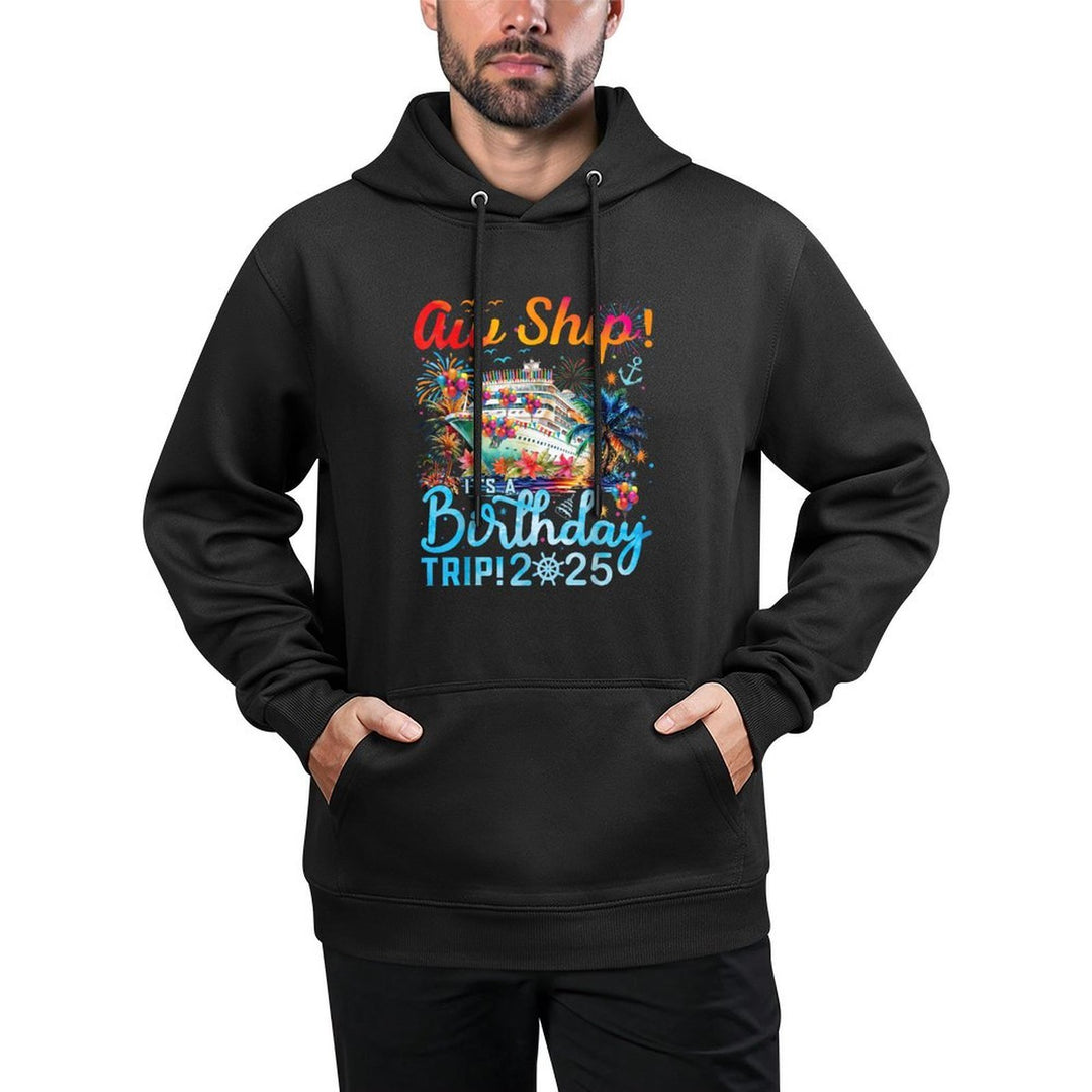 Aw Ship! It's A Birthday Trip Cruise Birthday Vacation 2025 Moisture-Wicking Hoodie