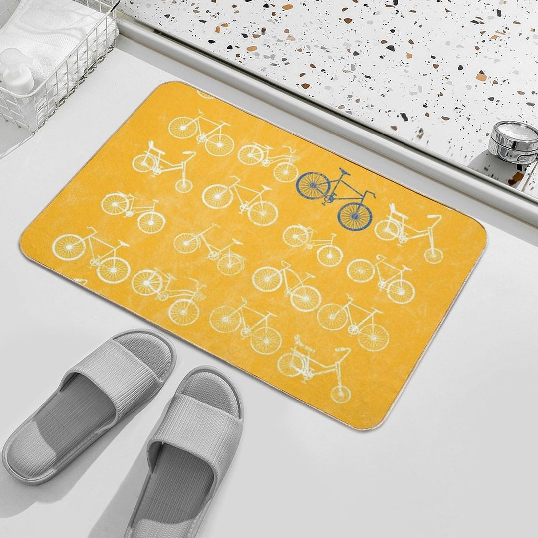Grungy Bicycle Collection  Odorless Bath Mat
