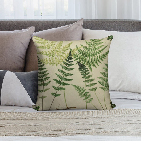 Botanical Ferns Soft Multiple Sizes Throw Pillow