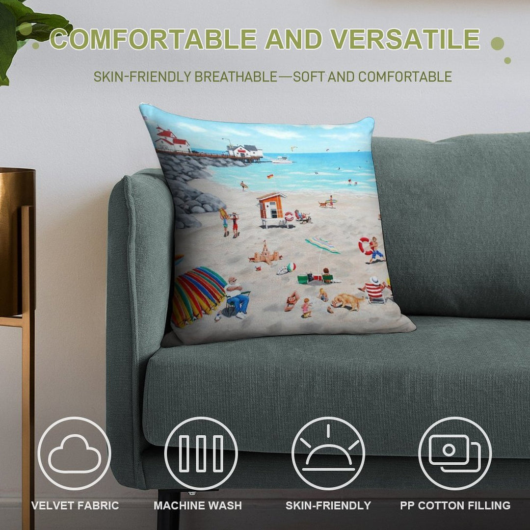 Dog Day Afternoon Soft Gift Ready Throw Pillow