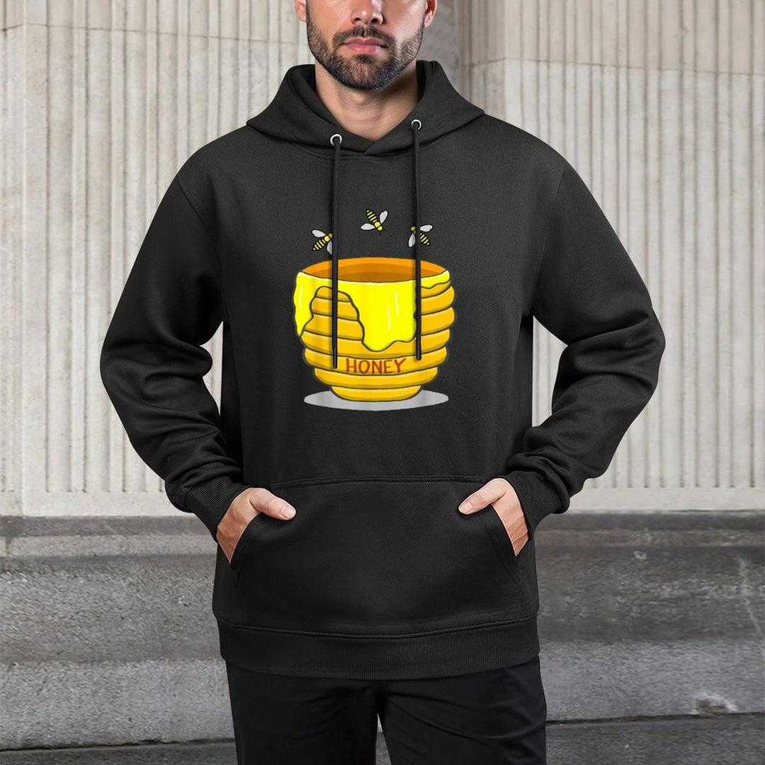 Honey Pot With Honey Bees Sweet Gift Colorfast Hoodie