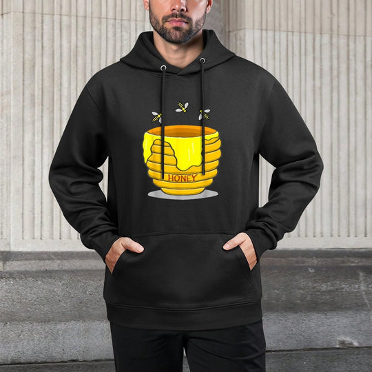 Honey Pot With Honey Bees Sweet Gift Colorfast Hoodie