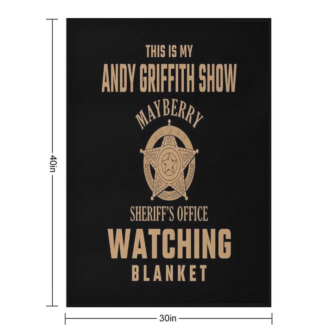 This Is My Andy Griffith Show Watching Blanket  Funny Retro TV Throw Blanket Easy Care Throw Blanket