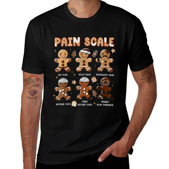 Funny Christmas Nurse Xmas Nurse Pain Scale Men Women  Versatile T-Shirt