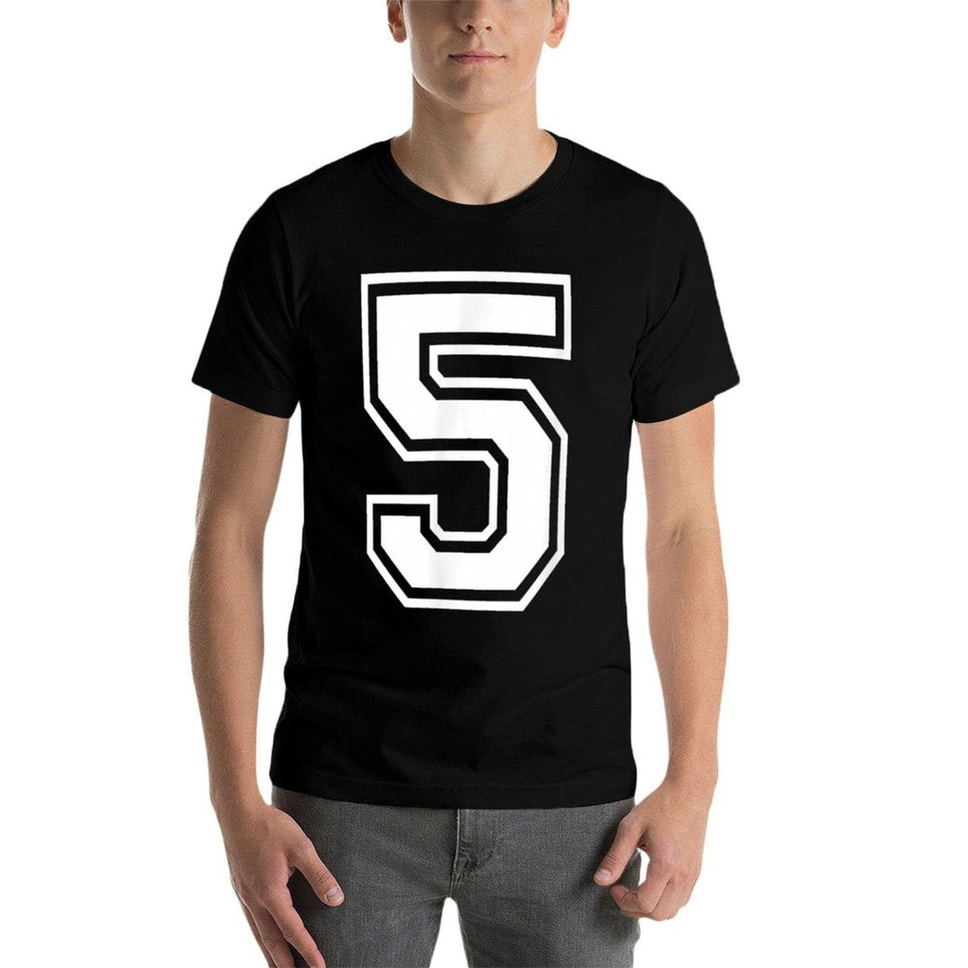 Number 5 Birthday Varsity Sports Team Jersey  Classic T-Shirt