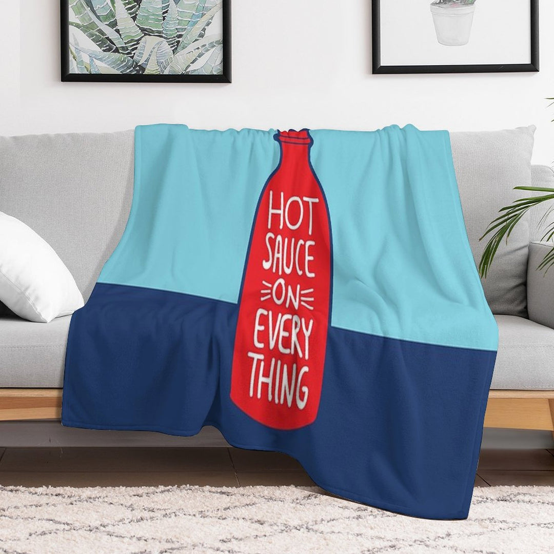 Hot Sauce on Everything Anti-pilling Throw Blanket
