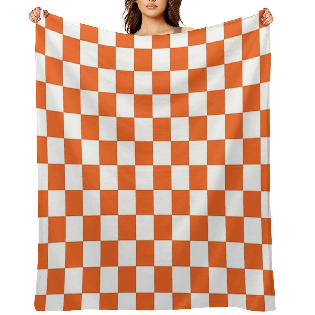 Tennessee Orange And White Checkerboard Durable Throw Blanket