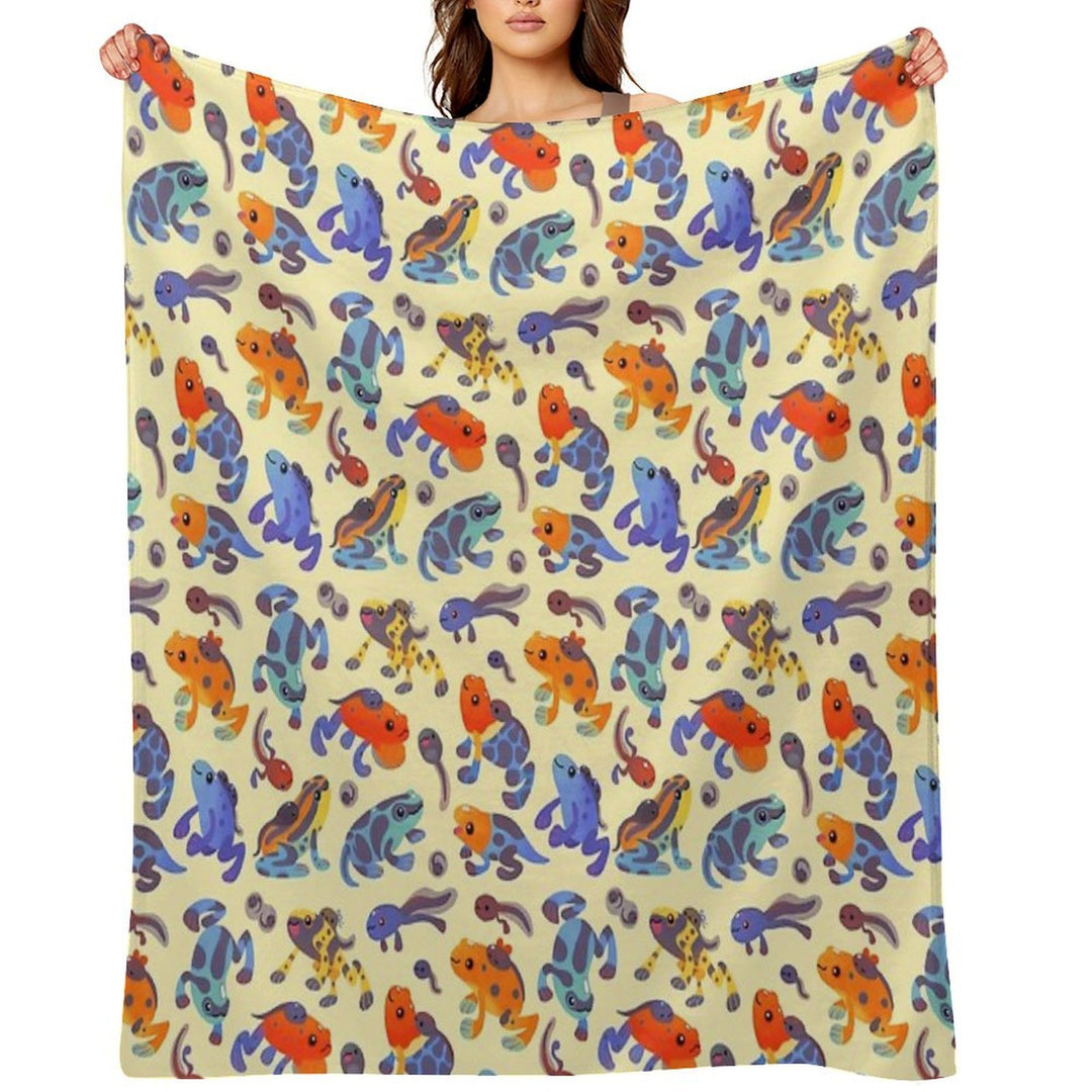 Poison Dart Frogs - Yellow Compact Throw Blanket
