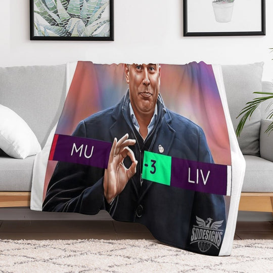 Arne Slot - United 0 Liverpool 3 Durable Throw Blanket