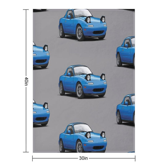 Mx5  Miata NA MK1 Illustration Easy Care Throw Blanket