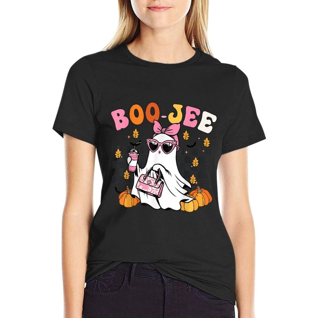Funny Boo-Jee Ghost Halloween Women Girl Toddler Cute Groovy  Classic T-Shirt