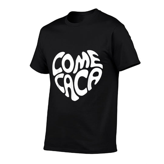 Come Caca Heart Shaped Funny Poop Joke Spanish Pooping Joke  Fade-proof Color T-Shirt