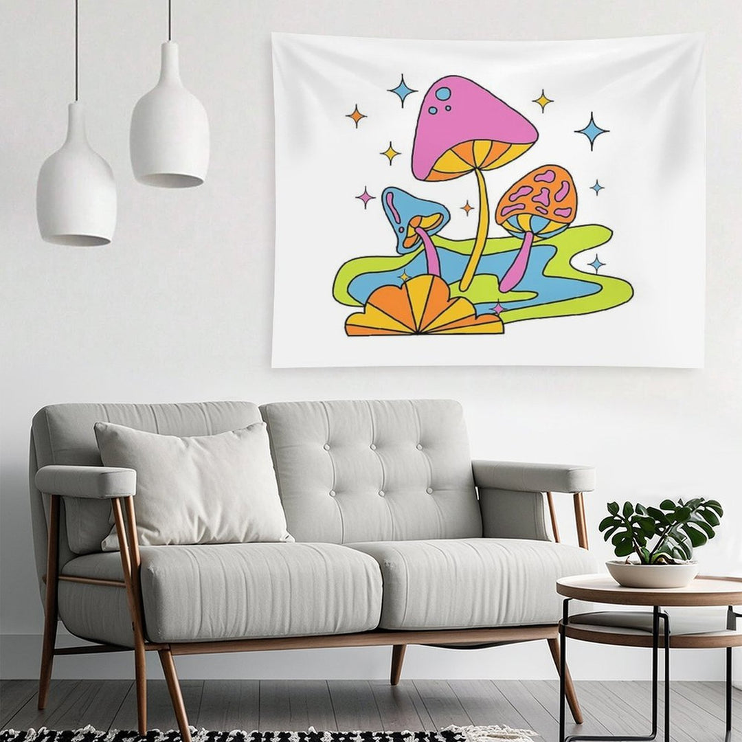 Groovy Psychedelic Mushrooms Tapestry