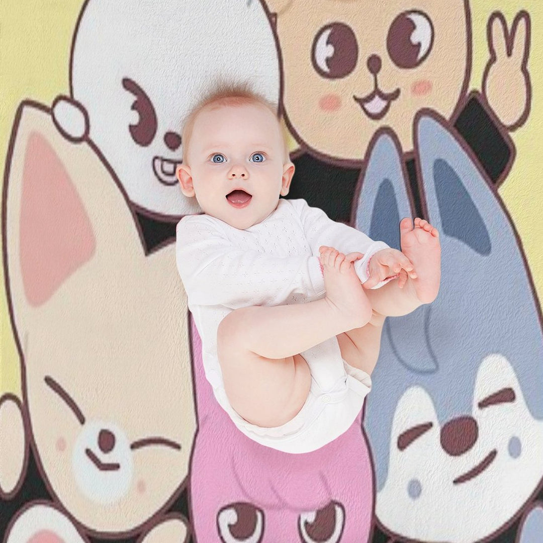 Stray Kids - Skzoo Wrinkle-free Throw Blanket