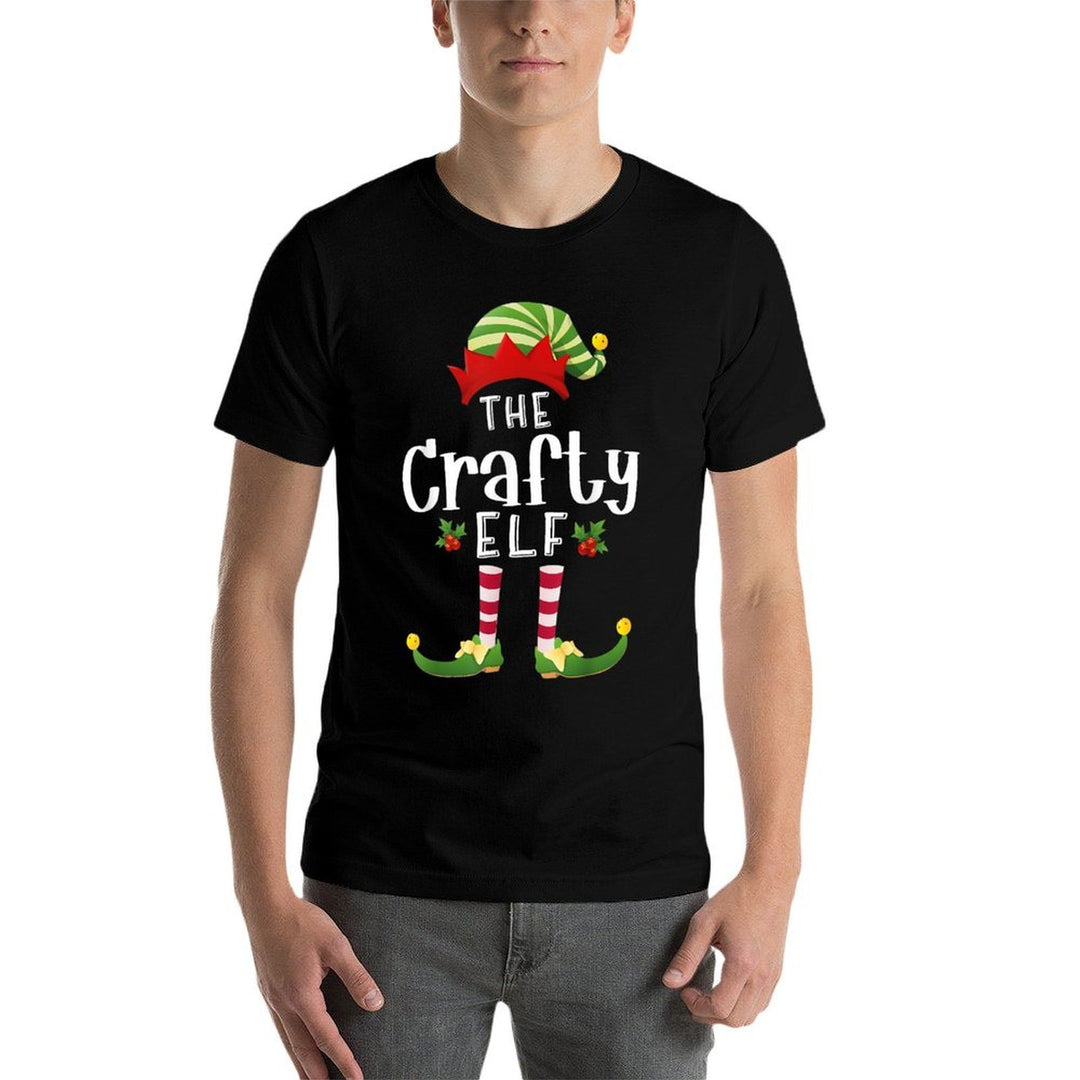 Crafty Christmas Elf Matching Pajama X-Mas Party  Eco-friendly Material T-Shirt