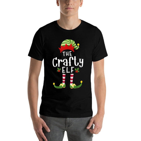 Crafty Christmas Elf Matching Pajama X-Mas Party  Eco-friendly Material T-Shirt
