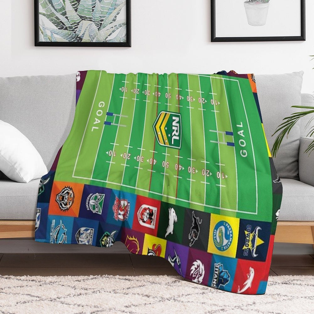 Nrl Teams Oval Travel-friendly Throw Blanket