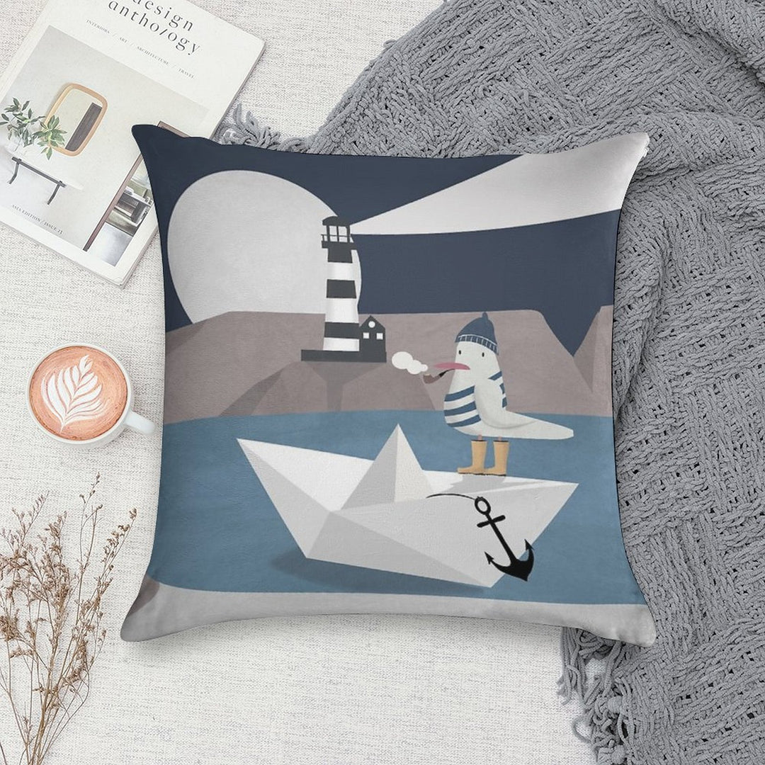 Fisher Seagull Soft Shrink-Resistant Throw Pillow