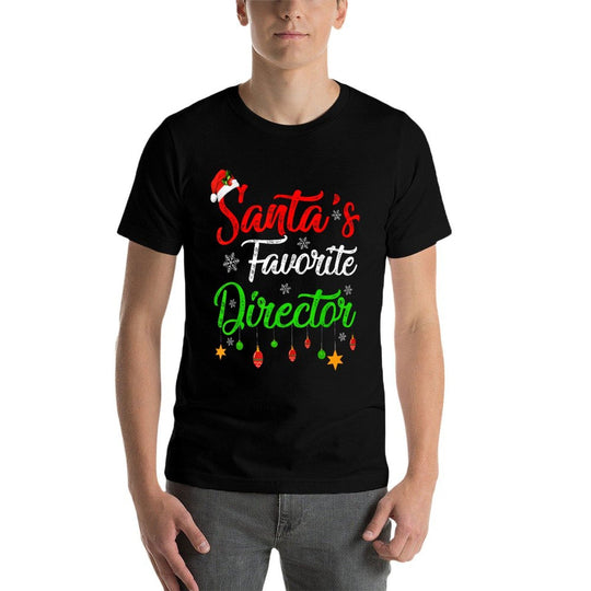 Funny Xmas Santas Favorite Director Christmas  Quick-drying T-Shirt